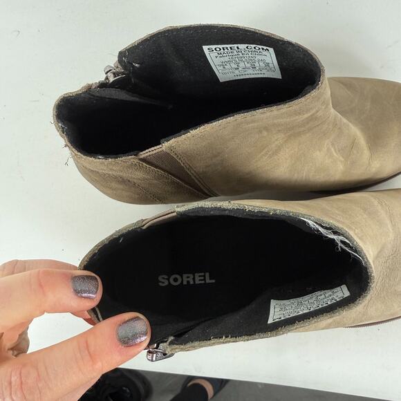 Sorel Joan of Arctic II Ankle Boots Women's 8 Brown Leather Side Zip NL3365-240 - Picture 9 of 10